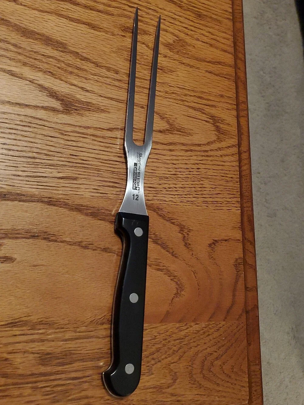 Ronco Showtime SIX STAR+ Cutlery Carving Fork #12 Stainless Steel 7